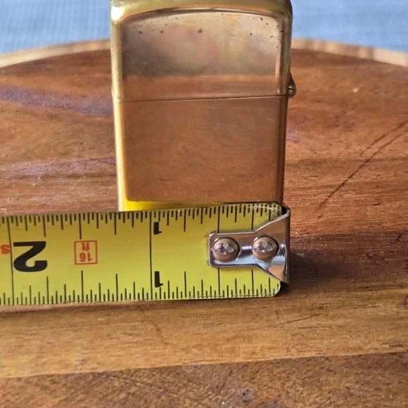 Vintage Solid Brass Slim Mini Zippo - Picture 9 of 9
